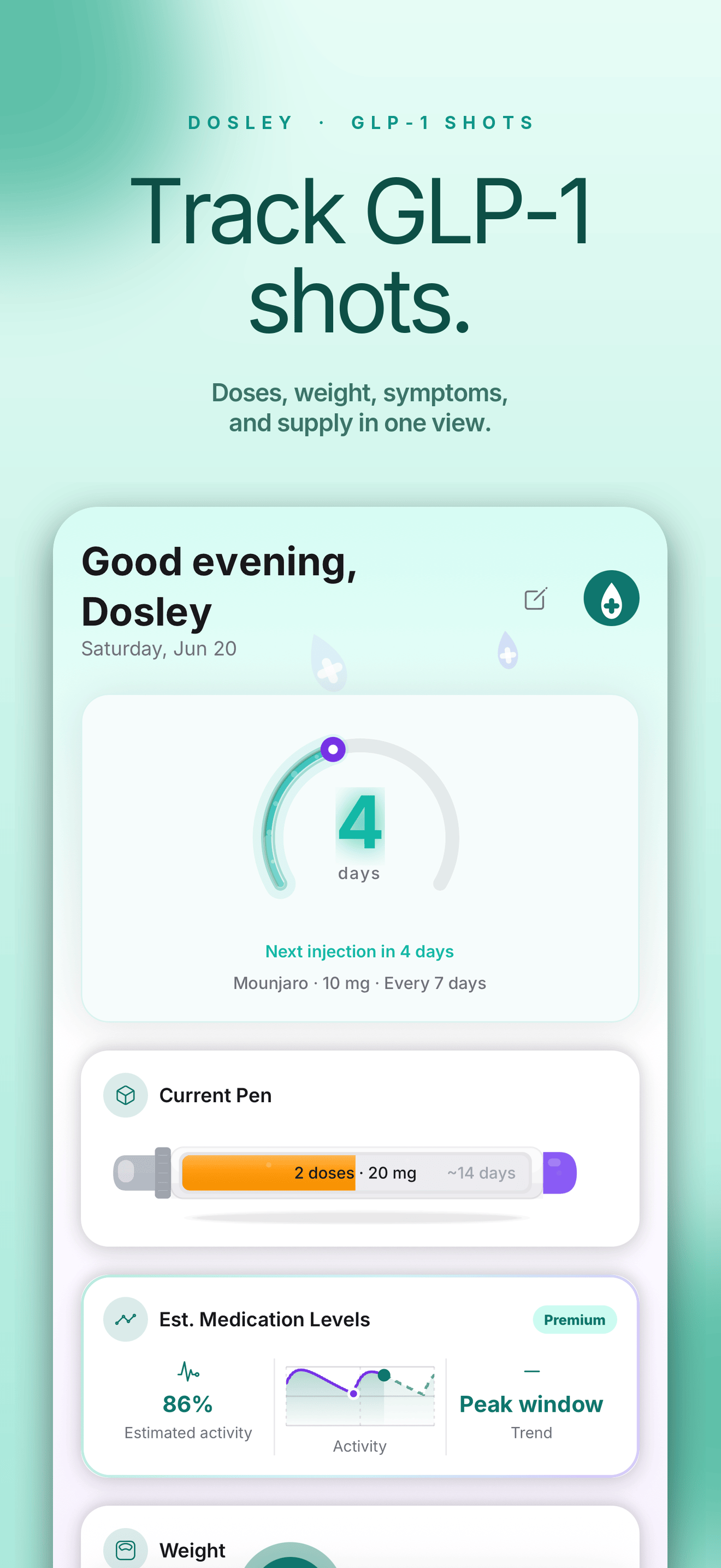 Dosley home dashboard