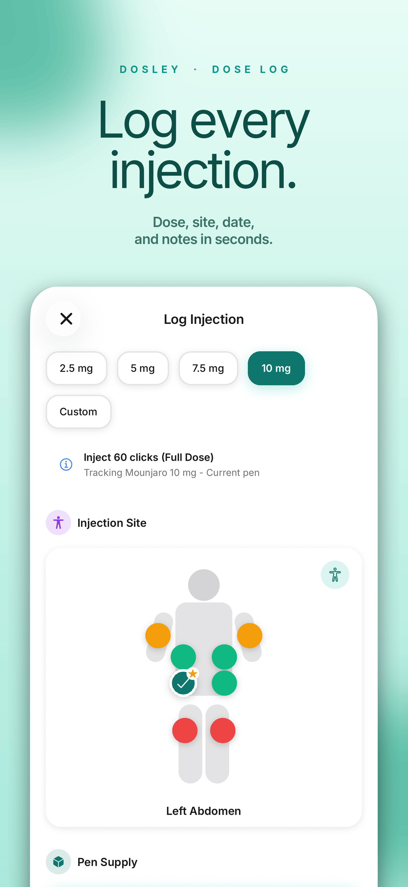 Injection log