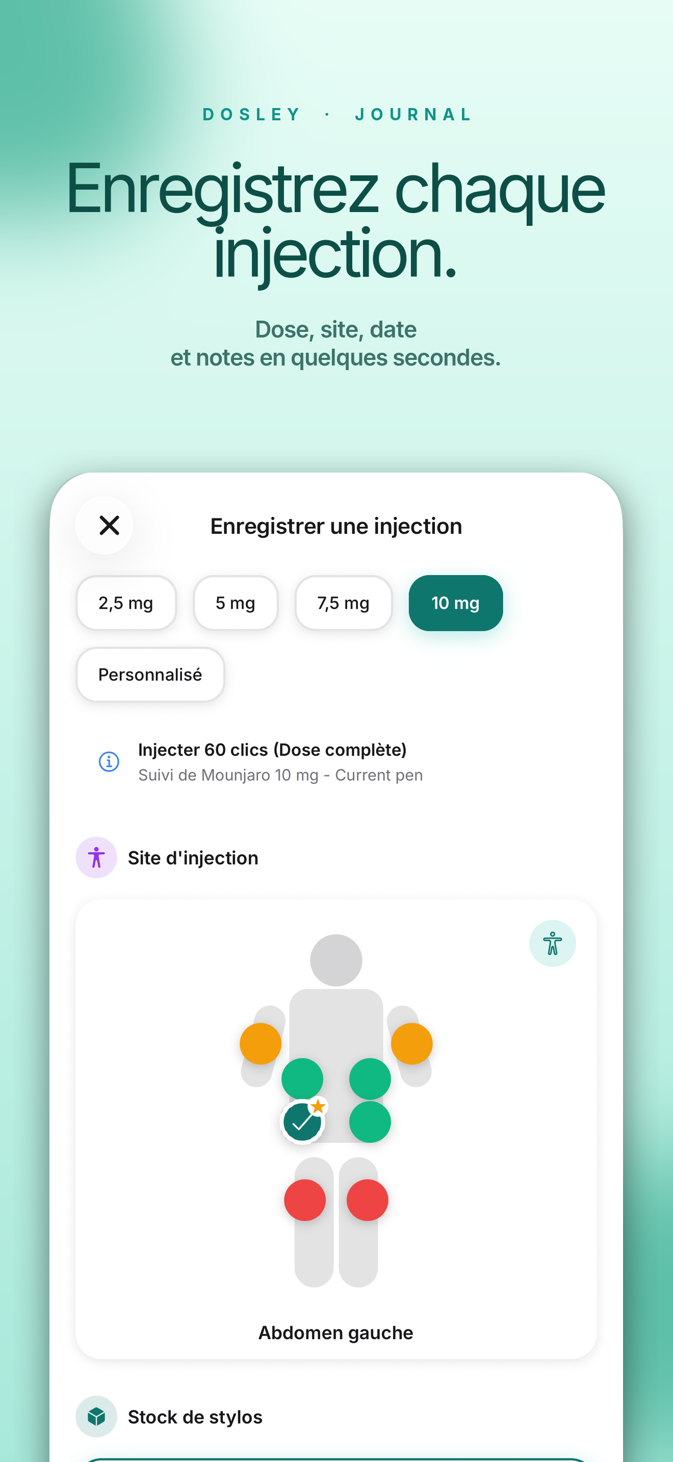 Journal d'injections
